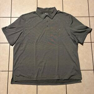 Vineyard Vines On-The-Go Sankaty Polo Men's 3XB Gray Short Sleeve